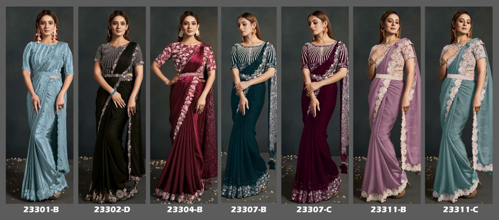 MAHOTSAV MANTHAN-23300 SERIES-NEW ADDITION COLOR  DESIGNER WEDDING SPECIAL READYMADE SAREE COLLECTION AT BEST RATE